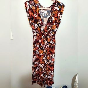 Maurices Floral Jumpsuit Size Medium